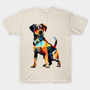 Origami Cute Dog Geometric T-Shirt